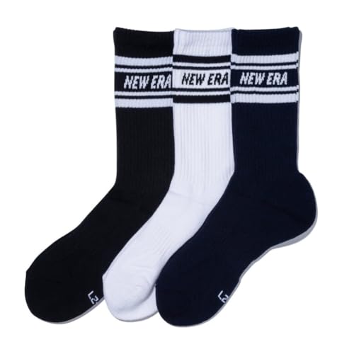 NEW ERA KIDS(�j���[�G���L�b�Y) CREW 3PAIRS LINE SOCKS(MULTI) �}���` 21-23cm