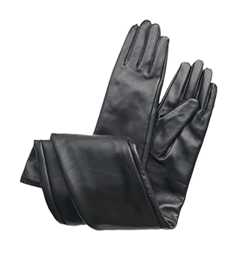 Guantes de piel de oveja largos un regalo de invierno exclusivo en cuero de 70cm