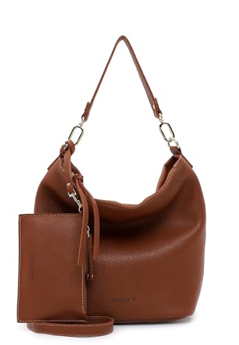 Sac à épaule Suri Frey Orry hobo bag marron foncé grand format avec poches zippées intérieures