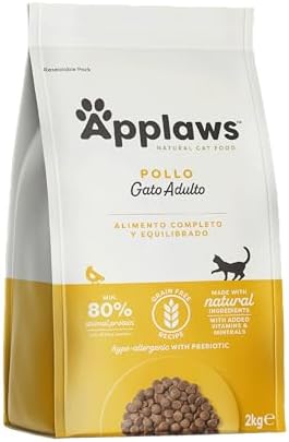 Applaws Alimento Seco Natural sin Granos para Gatos Adultos, Sabor a Pollo - Bolsa Resellable de 2 kg (Verpackung kann variieren)