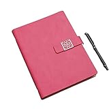 WPBOY Notizbuch aus Schaffell, 22,9 x 17,2 cm, Hardcover, A5, 160 Seiten, Tagebuch, Tagebuch, Notizbuch, Hardcover, liniert, Geschenkbox, Farbe: Rosa, Größe: Keine Geschenkbox