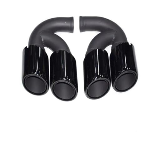Tuyaux d'échappement en acier inoxydable pour Cayenne 2011-2014 noir