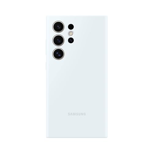 Image of SAMSUNG Galaxy S24 Ultra Silicone Phone Case, Protective Cover with Color Variety, Smooth Grip, Soft and Sleek Design, Snug Fit, US Version, EF-PS928TWEGUS, White