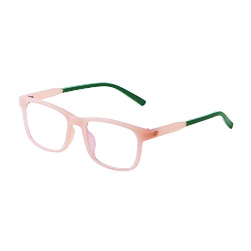 ADEWU Gafas para niños niñas sin graduación Anti luz azul Gafas con montura rectangular TR90