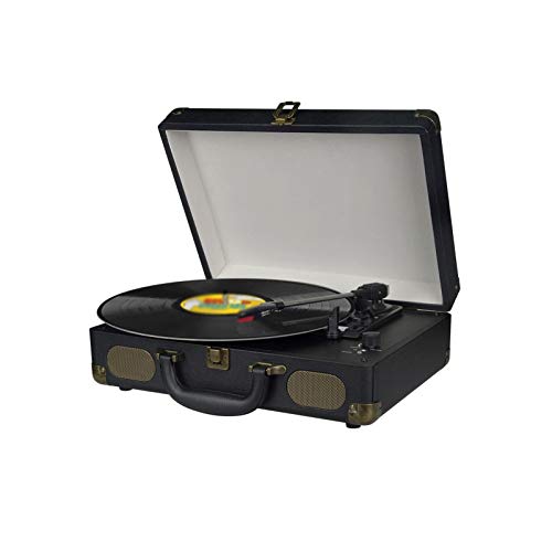 ZJFHEYUO Giradischi retrò Portatile, Giradischi Portatile a Tre velocità USB Bluetooth, Giradischi Vintage in Vinile da 18/20/30 cm con Altoparlanti Stereo integrati e Cuffie