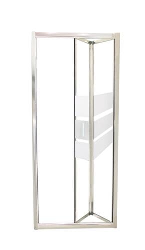 ONDÉE - Porte de douche MISSI - Façade pliantes accès de face. 80x185cm - Epaisseur 4mm -...