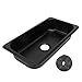 Aqur2020 RV Sink 304 Stainless Steel 12.8x6.93x2.56 in Embedded Hand Wash Basin with an Efficient Drainage System for Boat Cars (Spray Coated Black (GR‑1365B))
