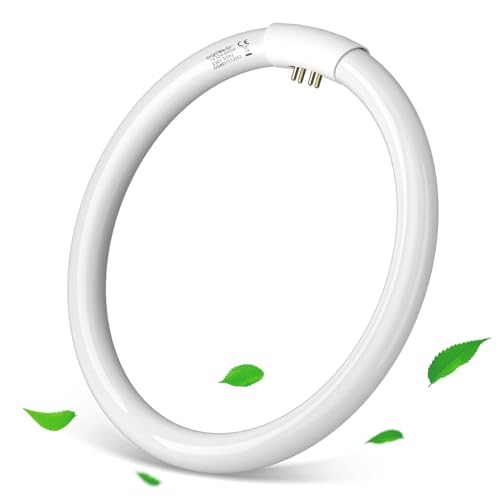 Aigostar - T9 Tubo Circular Fluorescente G10q， 32W， luz fria 6500K， 220-240V， 2100lm， 50Hz， 30cm.