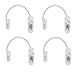 Proster Restrictor Ventana de Seguridad 4 Unidades Cable de Bloqueo de Seguridad para Niño Accesorio de Seguridad para Bebé Cerraduras de Ventana Cerraduras de Puerta con Tornillos Llaves Blanco