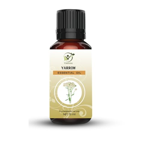 Image of VIRTUAL Yarrow Essential Oil 15 Ml | Pure & Natural Aromatherapy Oil for Diffuser, Massage, Spa, Relaxation & Home Fragrance