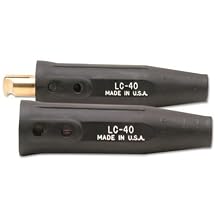 Lenco 05050 Cable Connector, Single Oval-Point Screw Connection, 1/0-2/0 Cap, Black