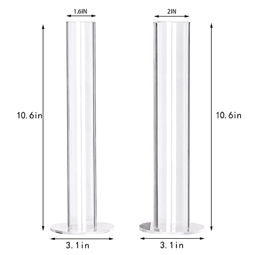 Coward 2 Pcs/Set Clear Acrylic Scrunchie Holder Hair Ties Accessories Organizer Jewelry Bracelet Display Stand For Girls (Acrylic 10.6Inch) #TOP4
