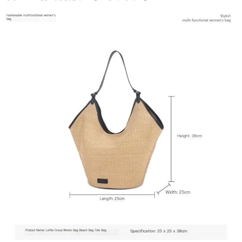 Handbag Handbag Straw Woven Bag Women 2024 New French Niche Designer Shoulder Bag Crossbody Straw Bags(Small)2