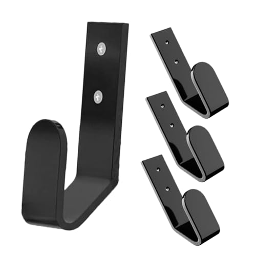 VILLCASE Keyboard Wall Mount Holder Wall Shelf Keyboard Storage Rack Black 4pcs for Office and Gaming