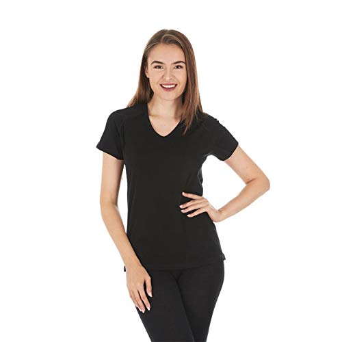 Minus33 Merino Wool 22V1 Woolverino Women's Micro V-Neck Black Small