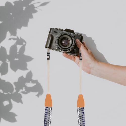 Lurrose Correa para Cámara Ajustable de 3.8 Cm Estampado Floral Multicolor Azul Oscuro, Desmontable y Ergonómica para Cuello y Hombro, Adecuado para Fotografía al Aire Libre y Viajes - imagen 5