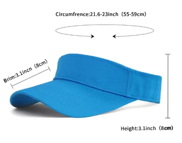 Mens Womens Sun Visors With Uv Protection Adjustable Sports Sun Visor Hats For Sports Summer Hats Solid Black One Size #TOP5