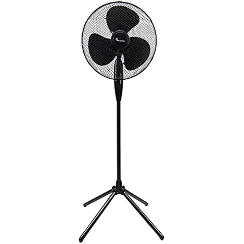 AB Elektro Standventilator Metall Schwarz - leise 54dB - 3 Geschwindigkeitsstufen - Ventilator mit 50W - oszillierend Cover