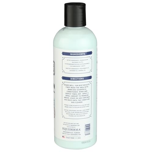 EQUIDERMA Barn Dog Skin Lotion | Hot Spot, Topical Solution for Skin Problems Dog | Lavender-Infused Soothing Leave-On Skin Treatment | 16 oz Grooming Solution