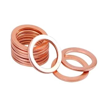 10pcs M6 M8 M10 M12 M14 M16 M18 M20 Thickness 1.5mm Solid Copper Gasket ...