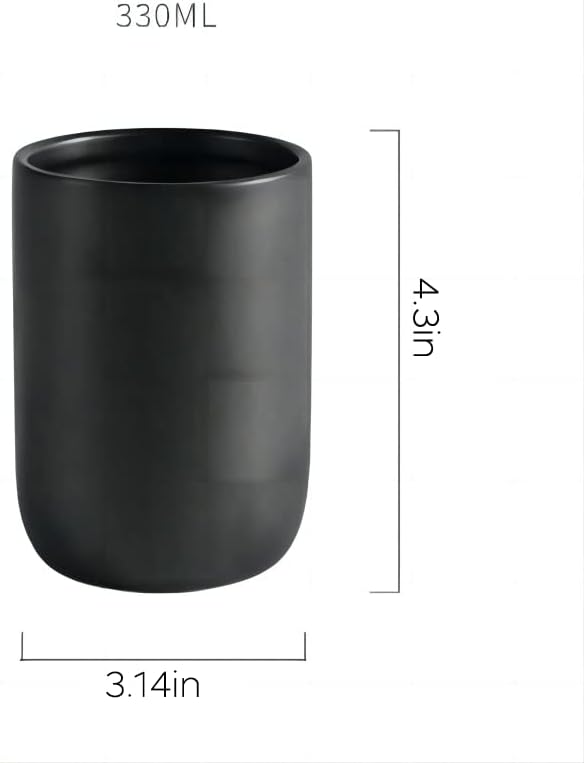 Miniatura 2 de Soporte de cerámica para cepillos de dientes, taza de cepillado de dientes para baño, organizador de pasta de dientes de vaso pequeño, soporte