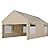 Shintenchi 10x18.5ft Heavy Duty Carport, Portable Garage with Removable Sidewalls, Doors and Ventilated Windows, All-Season Tarp, UV Resistant Waterproof Carport Canopy (Khaki)