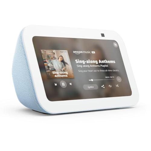 Image of Echo Show 5 (3rd Gen) with Adjustable Stand with USB-C Charging Port, Cloud Blue