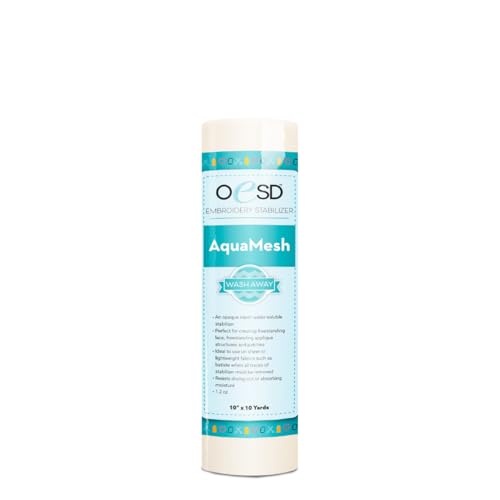 OESD AquaMesh Wash Away Water Soluble Embroidery Stabilizer 10