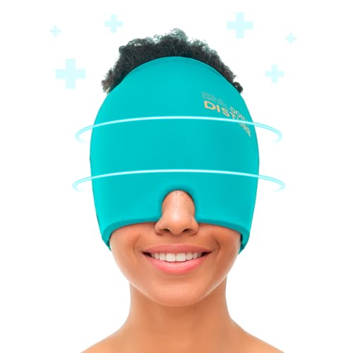 Migraine Relief Cap: Premium Headache Relief Cap & Cold Cap for Instant Migraine Relief - Essential Migraine Relief Products & Headache Hat, Featuring Cold Cap for Migraines to Ease Pain Fast (Blue)