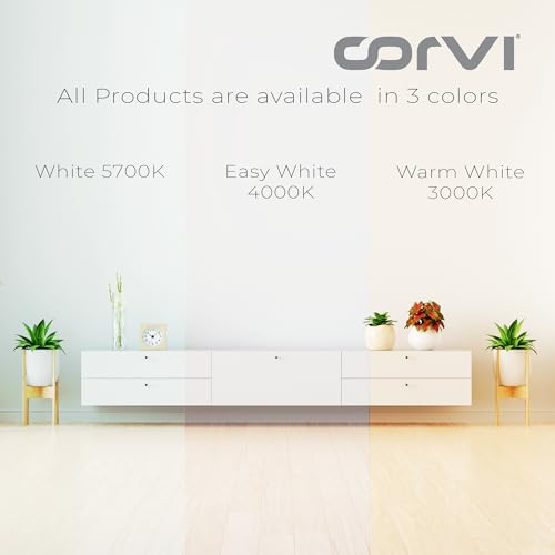 Image of CORVI LED Surface 6 Ceiling Light | 23 Watts illumination using 15 Watts power | Dimmable & Driverless | Backlit for Maximum Output | 3000K Warm White (Pack of 2)