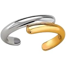 Mixed Metal Ring for Women Two Tone Dome Rings Adjustable Open Rings Gold And Silver Ring Irregular Knuckle Rings Gold Rings That Dont Tarnish Simple Wrap Ring Charm Finger Ring Trendy Jewelry