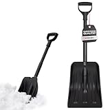 STEELNEX Schneeschaufel klappbar - Auto Schneeschieber Aluminium mit T-Griff - Kompakt Klappspaten für Winter Notfall - Gartenschaufel Lawinenschaufel Teleskopstiel