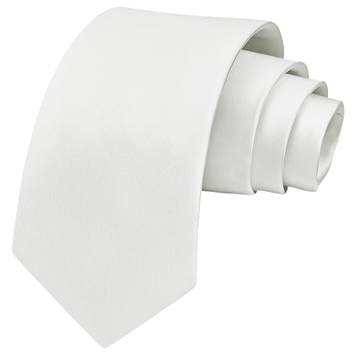 Image of Enlision Ties for Men Solid Color 3.35 inch Formal Business Necktie Classic Satin Mens Wedding Party Ties