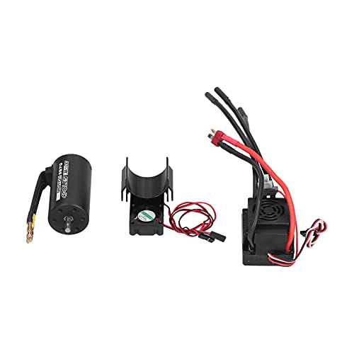Zestaw Bezszczotkowy ESC Silnika RC, 3670 2150KV Bezszczotkowy Silnik + 120A ESC + Radiator Silnika do Samochodu z Pilotem Zdalnego Sterowania 1/8
