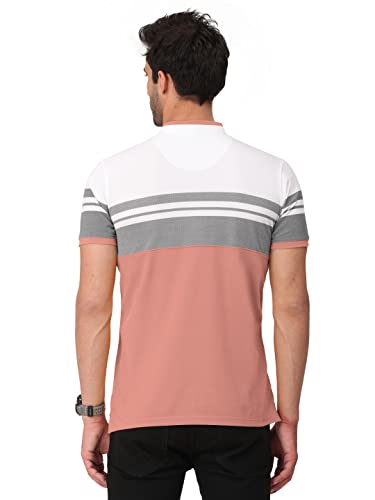 Image of BULLMER Mens Cotton Henley Neck /Chinese Collar Tshirt