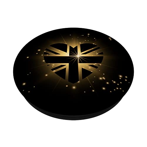 British King Long Live The King God Save The King Union Jack PopSockets Swappable PopGrip, Black - Image 2