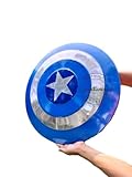 Bouclier de capitaine | Soldat d'hiver en métal | Bouclier bleu américain | Meilleur cadeau pour Halloween, Bleu/argenté, 22 INCH