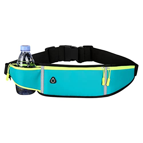 LIZHOUMIL Sac de Ceinture Sac de Taille avec Porte-Bouteille d'eau Support de Poche de Taille pour Les Sports de Course Sac Banane Sancang-Bleu Lac Grand : 4-6,5 téléphone Mobile Universel Cover