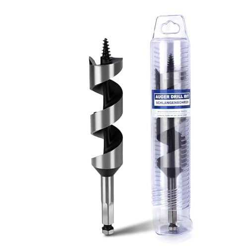 1-9/16" X 6.1" Auger Bit for Wood, 40x155mm Hex Long Auger Drill Bit