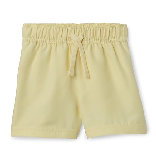 Amazon Essentials Bañador Corto de Secado Rápido Niños, Amarillo Claro, 4 años
