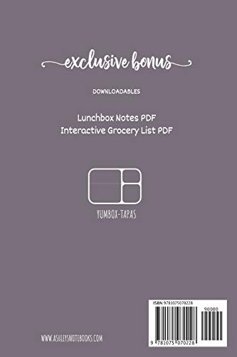BENTO LUNCH BOX - Weekly meal planner for school and summer camp lunches | Lunch journal designed for YUMBOX TAPAS BENTO BOX: DOWNLOADABLE BONUS ... meal planner for BENTO BOX COLLECTION) image 4