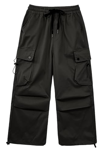 BINPAW Boys Drawstring Cargo Pants Casual Joggers for Kids 5-15 Years