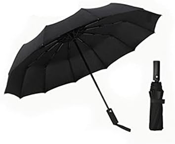 Automatic Umbrella 1Pcs Automatic Open Rain Umbrella,Black, Blue, Red,Lightweight Waterproof Folding Umbrella,Size:41in X25in.12 Ribs Umbrella (Black 41in x25in)