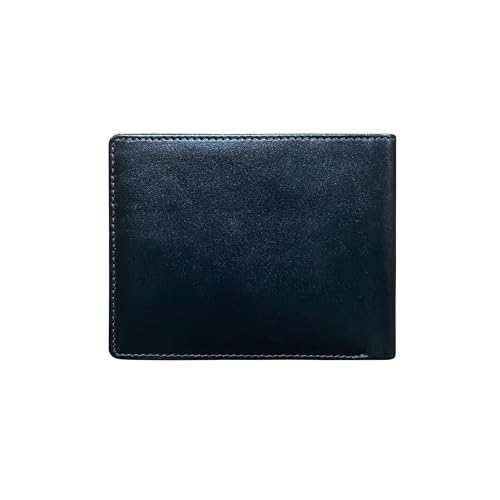 Balona Genuine Leather Anti-theft RFID-Blocking Minimalist Bifold Wallet Compact Credit Card Case for Men (Black)2