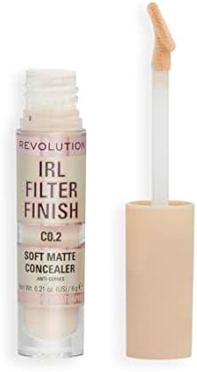Makeup Revolution, IRL Filter Finish, Soft Matte Concealer, Medium to Full Coverage, C1, Fair to Light Skin Tones, 6g