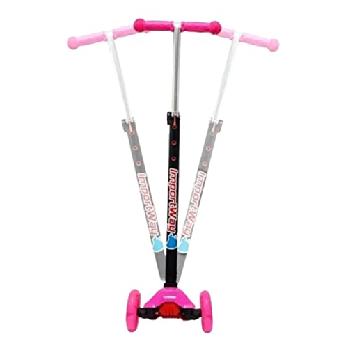 Patinete Infantil de 3 Rodas Com Altura Regulável e Freio Capacidade até 60kgs Rosa Importway - BW01