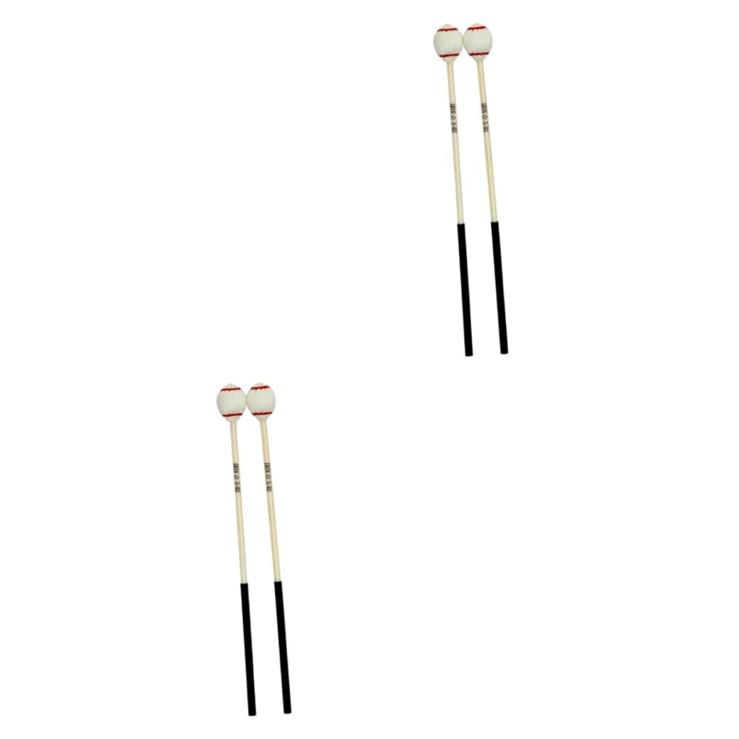 ibasenice 2paires Baguettes De Marimba Mallets Professionnelles Avec Poignée Confortable De Baguettes De Percussion Pour Instruments Musicaux Xylophone Et
