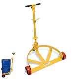BISupply 55 Gallon Drum Dolly 1pk - 1200 lb Capacity Oil Barrel Drum Roller Cart - Low Profile Steel Oil Drum Caddy