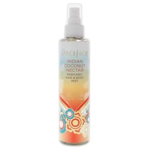 Pacifica Indian Coconut Nectar Perfumed Hair & Body Mist – Alcohol Free Coconut Vanilla Scent