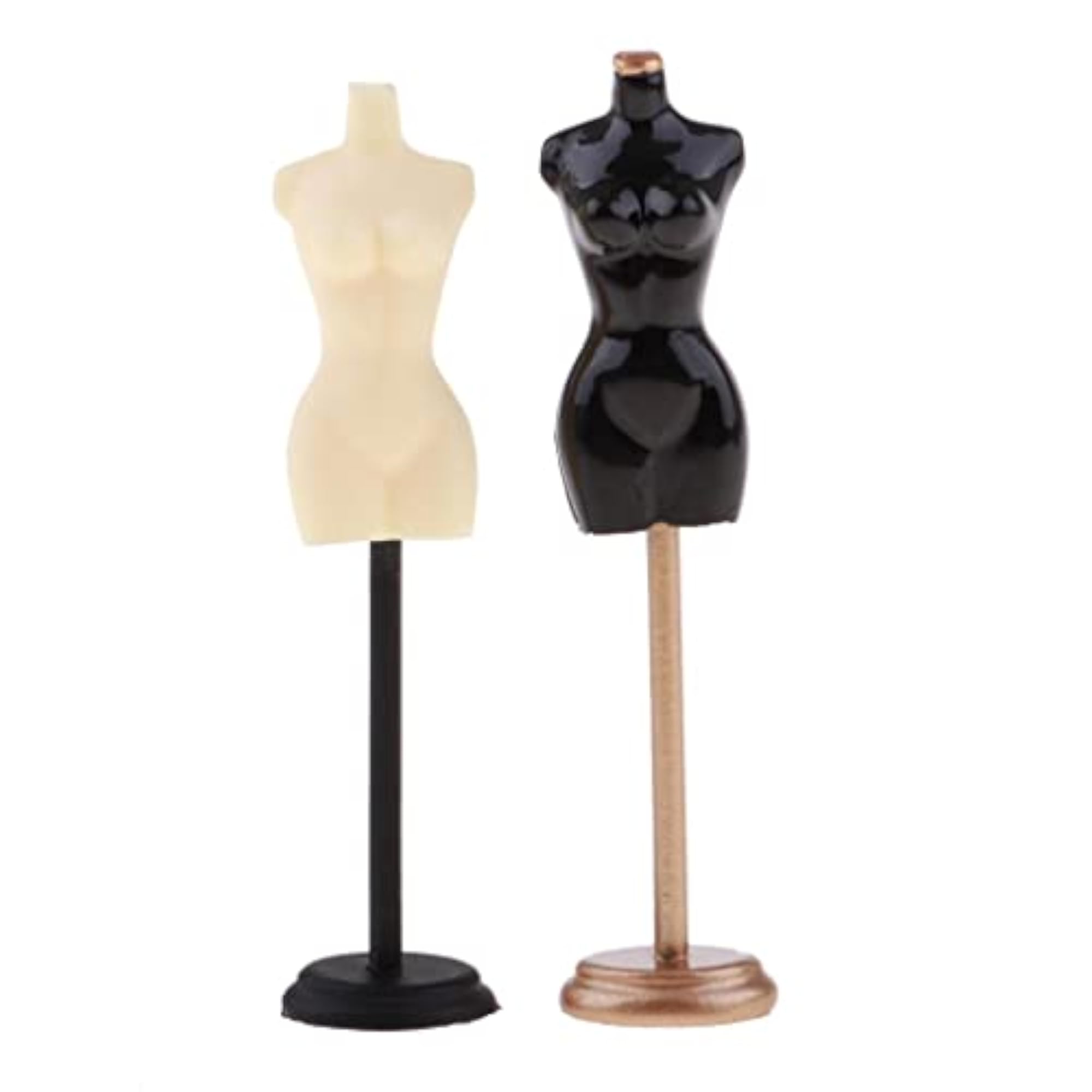 1:12 Gold & Black Metal Sewing Dress Form Mannequin Display Stand